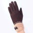 Dámske zimné rukavice s mašličkou J2850 hnedá