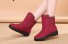 Dámske zimné topánky na zips J835 červená