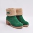 Dámské zimní boty na podpatku J834 zelená