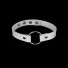 Damski naszyjnik ze wstążki z pierścieniem biały