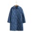 Damski pikowany płaszcz P2499 niebieski