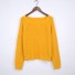 Damski sweter z dzianiny B42 żółty