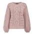 Damski sweter z dzianiny B45 stary różowy