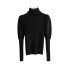 Damski sweter z golfem A51 czarny