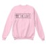 Damski sweter z nadrukiem różowy