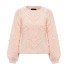 Damski sweter z sercem B43 różowy