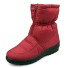 Damskie buty zimowe z zapięciem z przodu J838 czerwony
