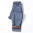 Damskie ciepłe jeansy 3/4 niebieski