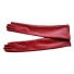 Damskie długie rękawiczki ze sztucznej skóry czerwony