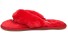 Damskie domowe pluszowe klapki czerwony