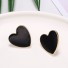 Damskie kolczyki w kształcie serca G766 czarny