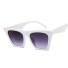 Damskie kwadratowe okulary przeciwsłoneczne E1247 biały