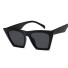 Damskie kwadratowe okulary przeciwsłoneczne E1247 czarny