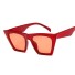 Damskie kwadratowe okulary przeciwsłoneczne E1247 czerwony