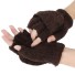 Damskie rękawiczki bez palców Caitlin ciemny brąz