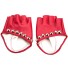 Damskie rękawiczki bez palców z ćwiekami czerwony