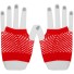 Damskie rękawiczki siatkowe bez palców czerwony