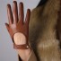 Damskie skórzane rękawiczki A1 brązowy