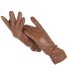 Damskie skórzane rękawiczki brązowy