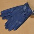 Damskie skórzane rękawiczki z kokardą ciemnoniebieski