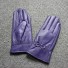 Damskie skórzane rękawiczki z kokardą fioletowy