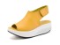Damskie skórzane sandały A692 żółty