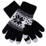 Damskie zimowe rękawiczki dotykowe czarny