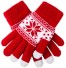 Damskie zimowe rękawiczki dotykowe czerwony