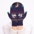 Damskie zimowe rękawiczki z jeleniem ciemnoniebieski