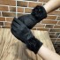 Damskie zimowe zamszowe rękawiczki czarny