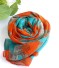 Dámsky bavlnený šál s kvetinami J1660 oranžová