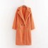 Dámsky chlpatý kabát A1875 oranžová