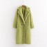Dámsky chlpatý kabát svetlo zelená