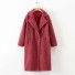 Dámský chlupatý kabát A1875 tmavě růžová
