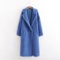 Dámský chlupatý kabát modrá