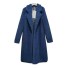 Dámský chlupatý kabát P1397 modrá