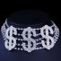 Dámský choker náhrdelník dolar stříbrná