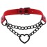 Dámsky Choker náhrdelník so srdcom D202 červená