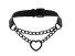 Dámsky Choker náhrdelník so srdcom D202 čierna