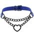 Dámsky Choker náhrdelník so srdcom D202 modrá