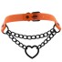 Dámsky Choker náhrdelník so srdcom D202 oranžová