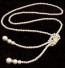 Dámsky dlhý perlový náhrdelník s uzlom D110 1
