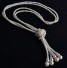 Dámsky dlhý perlový náhrdelník s uzlom D110 2