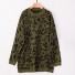 Dámsky dlhý sveter s leopardím vzorom armádny zelená