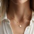 Dámský dvojitý náhrdelník s perlou růžová