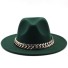 Dámský klobouk s řetízkem A2449 tmavě zelená