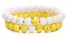 Dámsky korálkový náramok 2 ks J3231 bielo-žltá