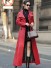 Dámský kožený kabát P1929 červená