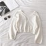 Dámsky krátky sveter so zipsom biela