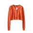 Dámský krátký svetr na knoflíky A2986 oranžová
